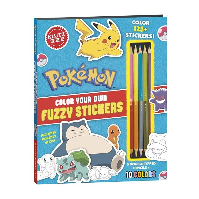 Pokémon Color Your Own Fuzzy Stickers
